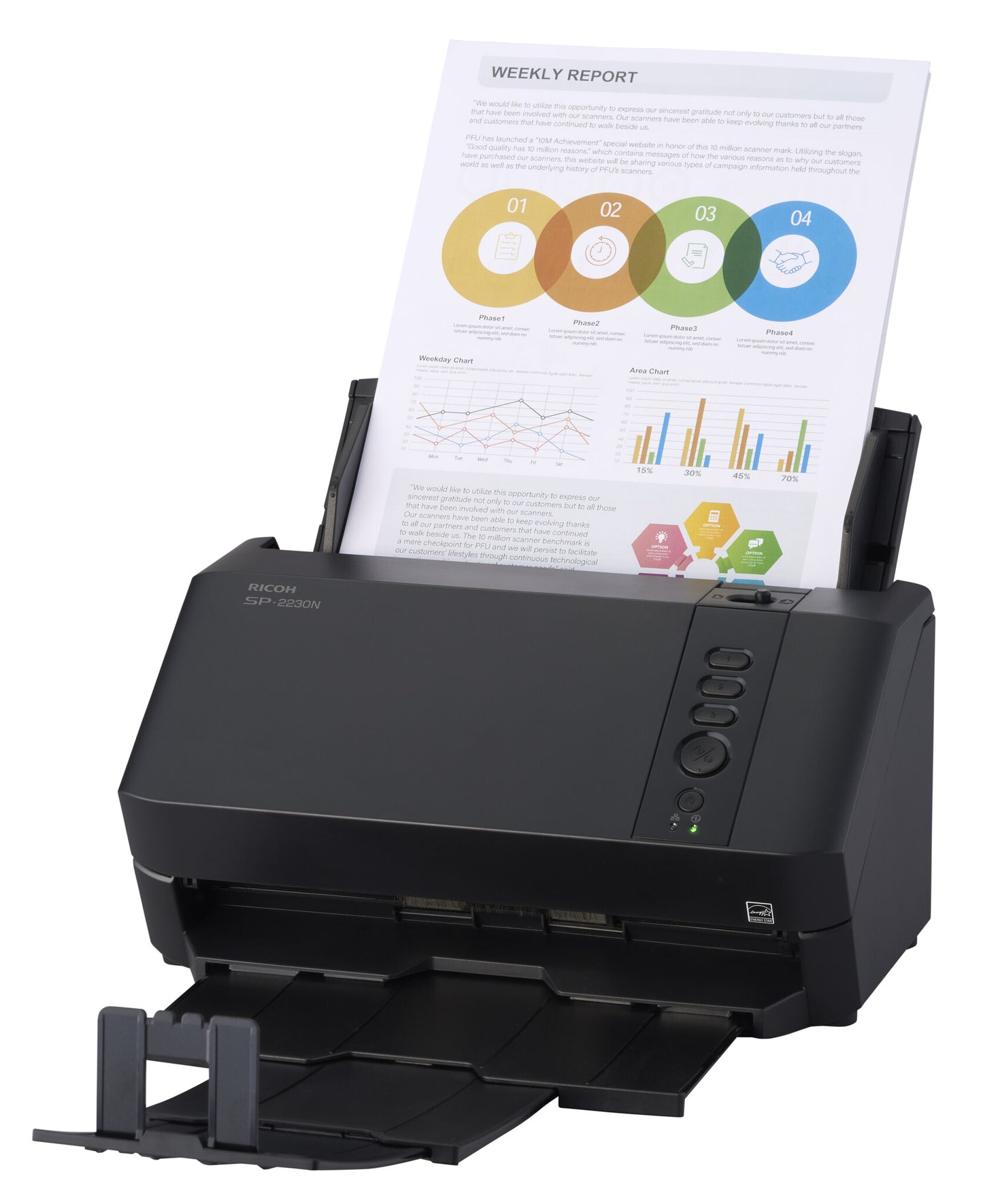 Ricoh SP-2230N ADF scanner 600 x 600 DPI A4 Black