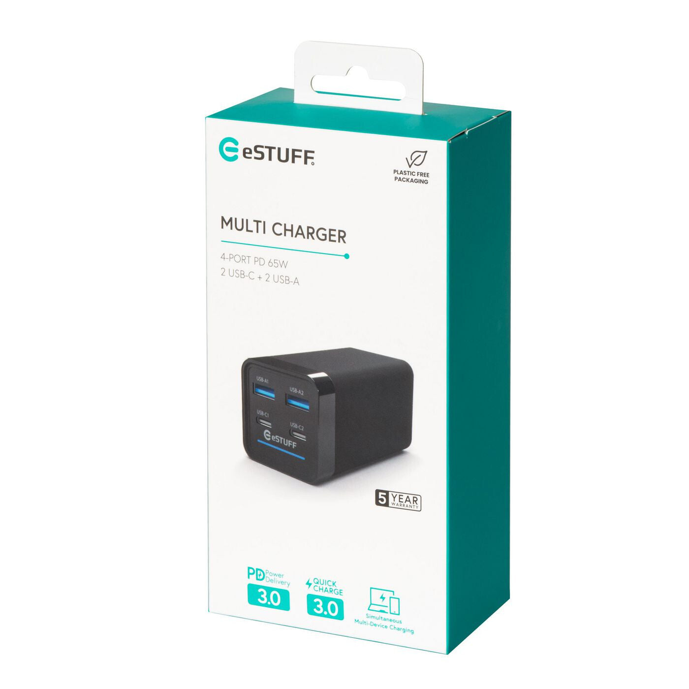 eSTUFF ES635200 mobile device charger Laptop, Smartphone, Tablet, Universal Black AC Indoor