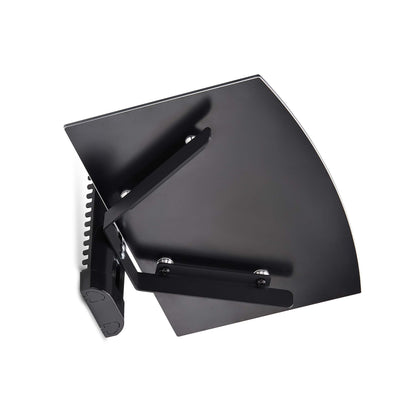 StarTech.com Floating Wall-Mounted AV Shelf, Adjustable Height Shelf For Under TV, Organize A/V Equipment On Black Tempered Glass Shelf