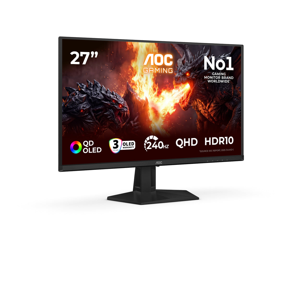 AOC G4 Q27G41ZDF computer monitor 67.3 cm (26.5") 2560 x 1440 pixels Quad HD QD-OLED Black, Red