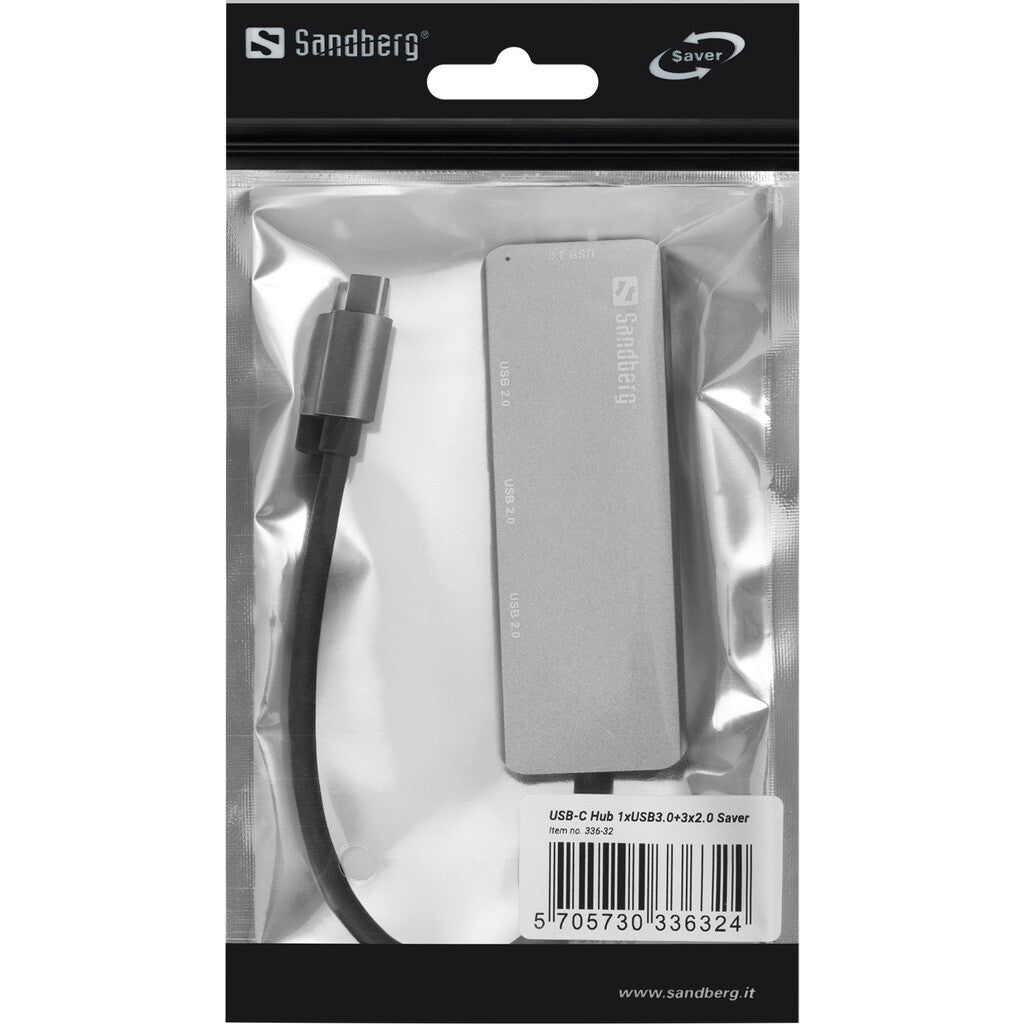 Sandberg USB-C Hub 1xUSB3.0+3x2.0 SAVER