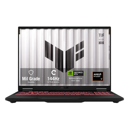 ASUS TUF Gaming A16 FA608UMI-TU168W AMD Ryzen™ 7 260 Laptop 40.6 cm (16") WUXGA 16 GB DDR5-SDRAM 1 TB SSD NVIDIA® GeForce RTX™ 5060 Laptop GPU Wi-Fi 6E (802.11ax) Windows 11 Home Grey