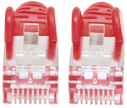 Intellinet Network Patch Cable, Cat6, 2m, Red, Copper, S/FTP, LSOH / LSZH, PVC, RJ45, Gold Plated Contacts, Snagless, Booted, Lifetime Warranty