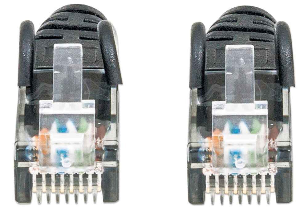 Intellinet Network Patch Cable, Cat6, 3m, Black, CCA, U/UTP, PVC, RJ45, Gold Plated Contacts, Snagless, Booted, Lifetime Warranty