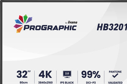 iiyama ProGraphic HB3201UHSNP-B1 computer monitor 80 cm (31.5") 3840 x 2160 pixels 4K Ultra HD Black
