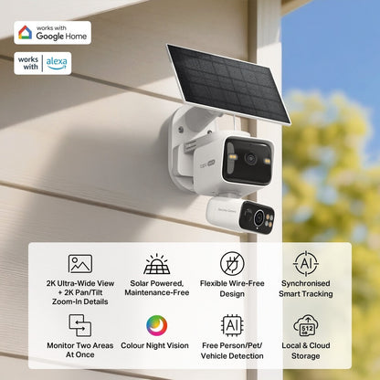 TP-Link Tapo Solar-Pow Dual-Lens Pan/Tilt Sec Cam Kit smart home security kit