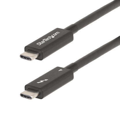 StarTech.com 6.6ft (2m) Active Thunderbolt 4 Cable, 40Gbps, 100W Power Delivery, 4K/8K Video, Intel-Certified Thunderbolt Cable - Compatible w/ USB4/Thunderbolt 4/ USB 3.2/ USB Type-C/DisplayPort/Thunderbolt 3
