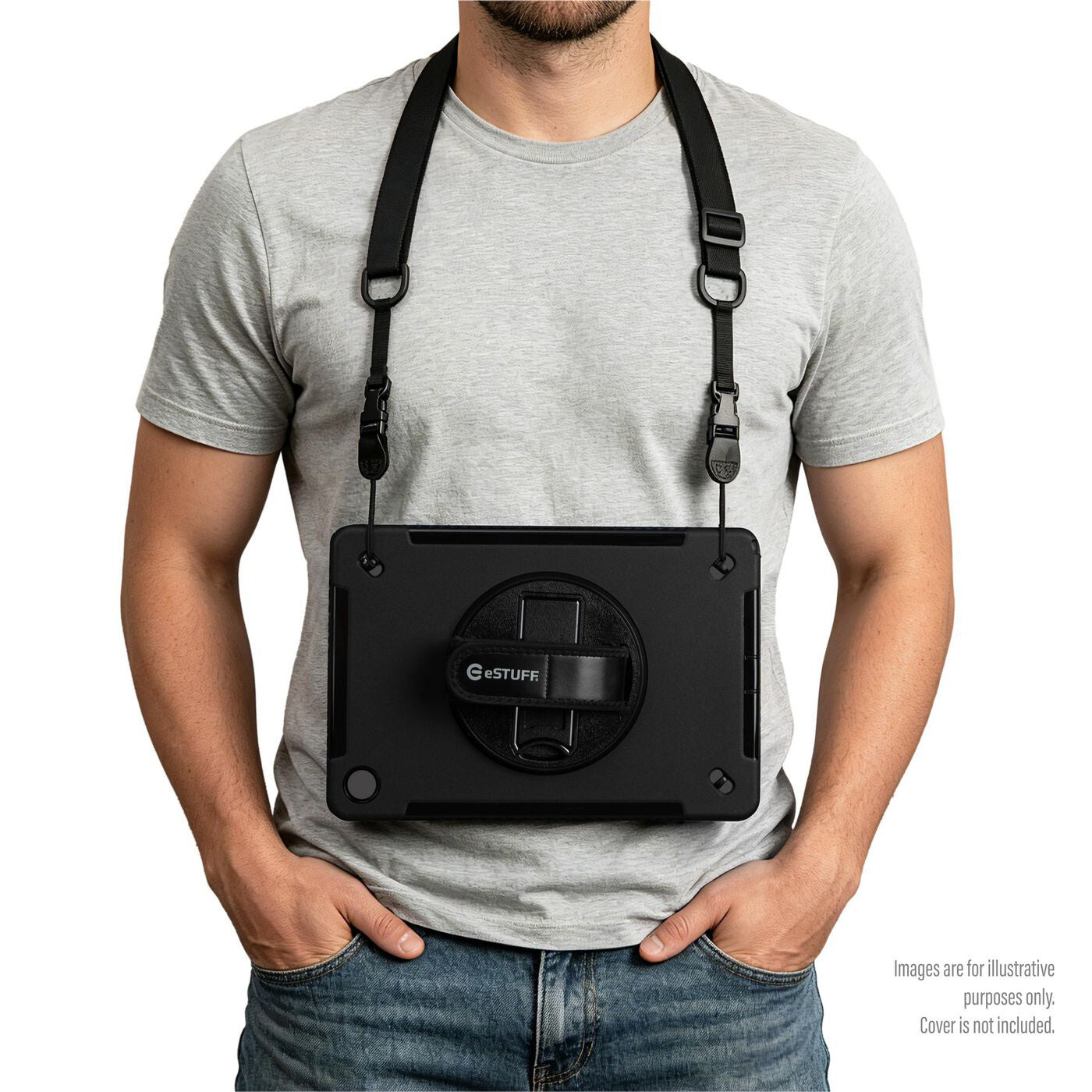 eSTUFF Shoulder Strap for OHIO and DALLAS Defender Case Black