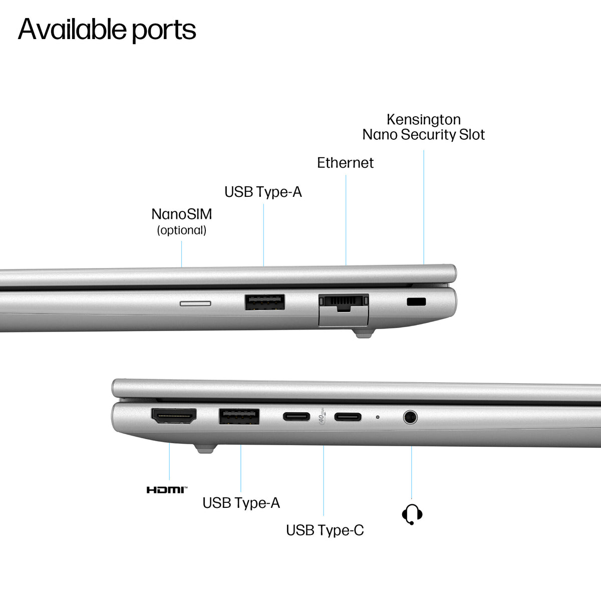 HP EliteBook 6 G1a Next Gen AI PC Copilot+ PC AMD Ryzen™ AI 5 340 Laptop 35.6 cm (14") WUXGA 16 GB DDR5-SDRAM 512 GB SSD Wi-Fi 6E (802.11ax) Windows 11 Pro Silver