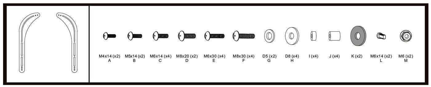 Vivolink VLMSB3270 speaker mount TV bracket Black