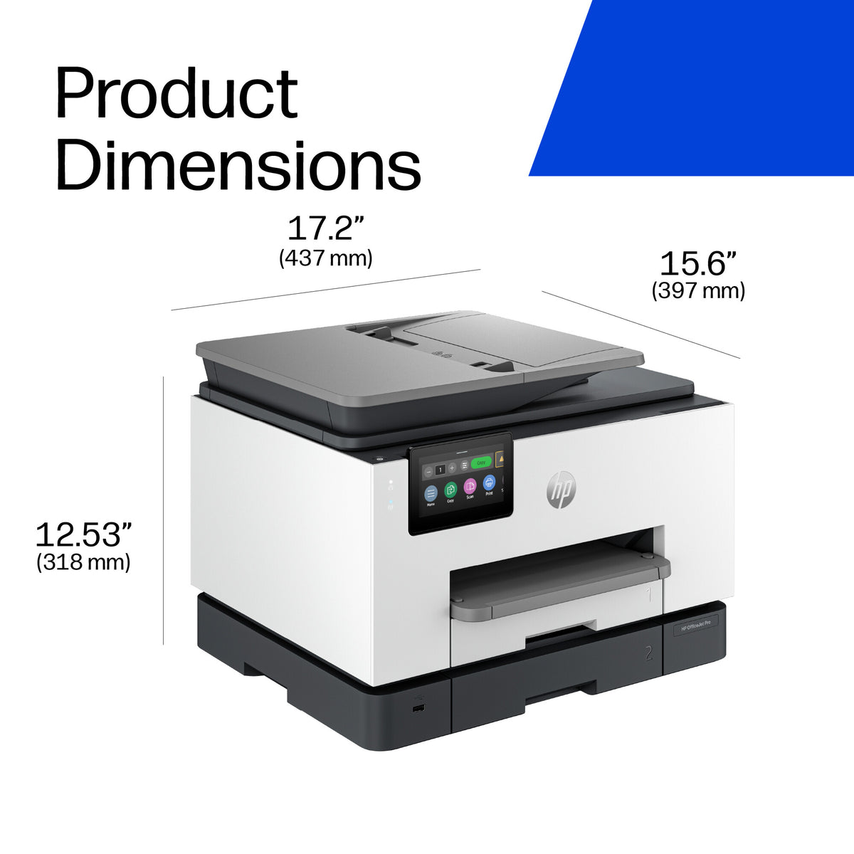 HP OfficeJet Pro 9135e Wireless All-in-One Color Printer, Instant Ink; Two-sided printing