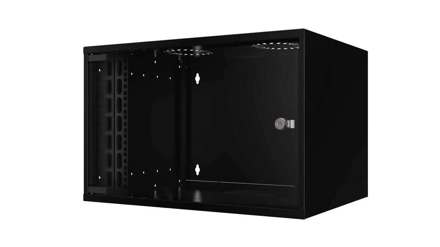 Lanview RUM07U40MNBL rack cabinet 7U Wall mounted rack Black