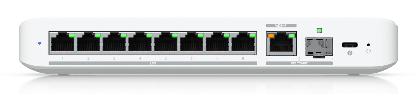 Ubiquiti UniFi Flex 2.5G Managed L2 2.5G Ethernet (100/1000/2500) Power over Ethernet (PoE) Desktop/Wall-Mounting White