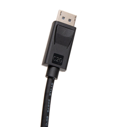 C2G 10ft (3m) DisplayPortTM Cable with Latches 4K 60Hz UHD M/M - Black