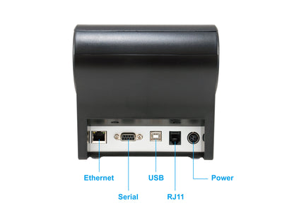 Equip 58/80mm Thermal POS Receipt Printer with Auto Cutter, USB/Ethernet/Serial/Cash Drawer connection