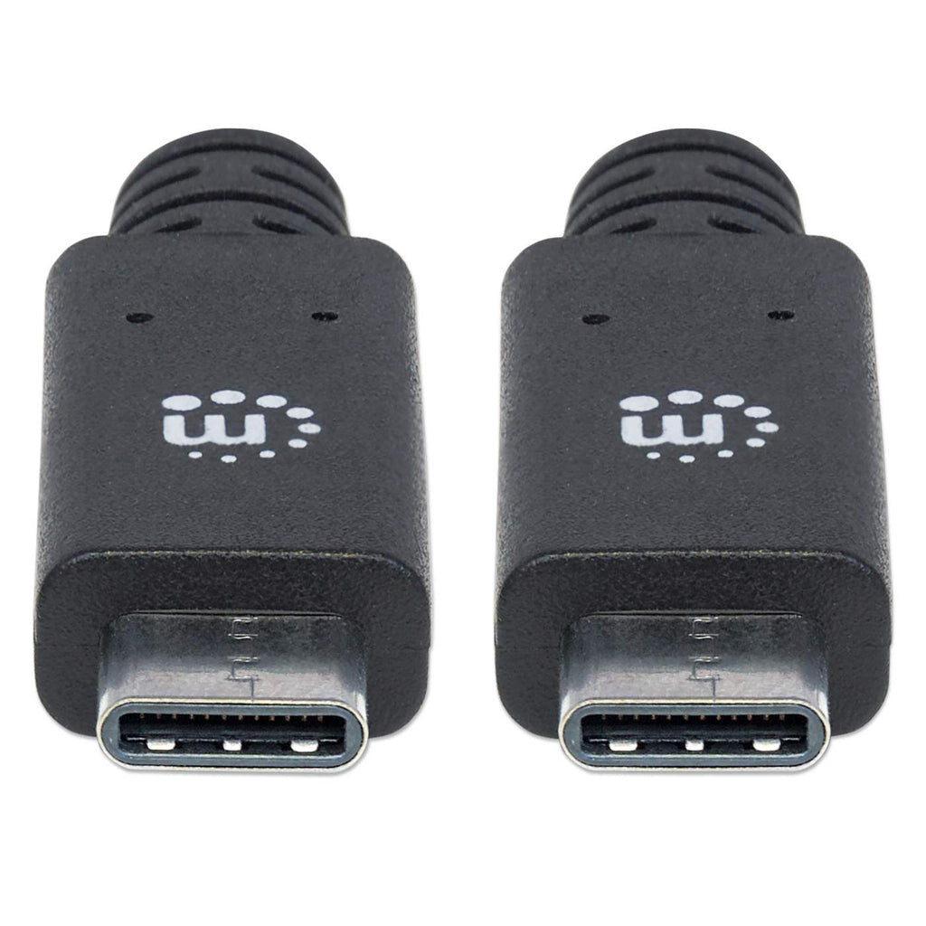Manhattan USB-C to USB-C Cable, 1m, USB 3.2 Gen 2 (formerly USB 3.1 Gen 2), 10 Gbps, 5A/100W Super Fast Charging, SuperSpeed+ USB, Lifetime Warranty, Equivalent to USB31C5C1M