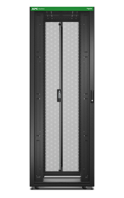 APC Easy Rack, 48U, Black, With Roof, Castors, Feet, 4 Brackets, and Side Panels, No Bottom, 2258H x 800W x 1200D mm