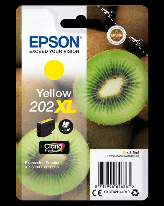 Epson Kiwi Singlepack Yellow 202XL Claria Premium ink cartridge