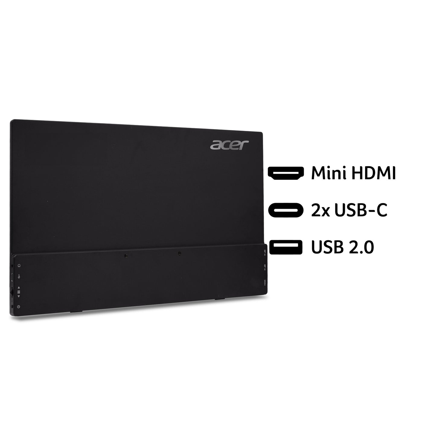 Acer PM161QT portable monitor - 15.6", Full HD (1920x1080), IPS, 60Hz, 6ms, AdaptiveSync, black