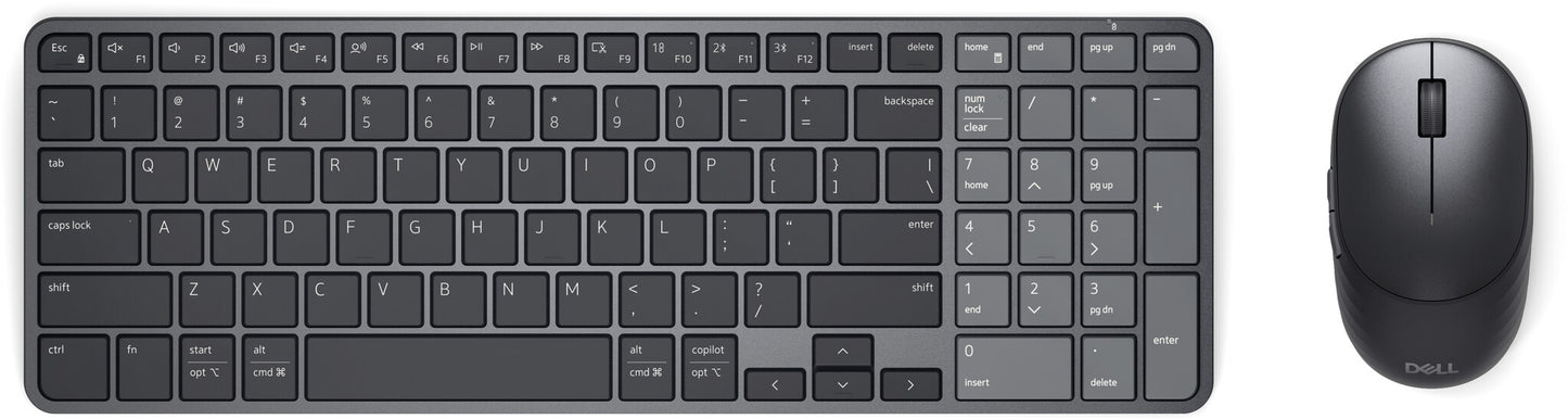 DELL Pro 7 KM746 keyboard Mouse included Universal RF Wireless + Bluetooth QWERTY UK English Graphite