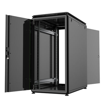Lanview RDL22U61BL rack cabinet 22U Freestanding rack Black