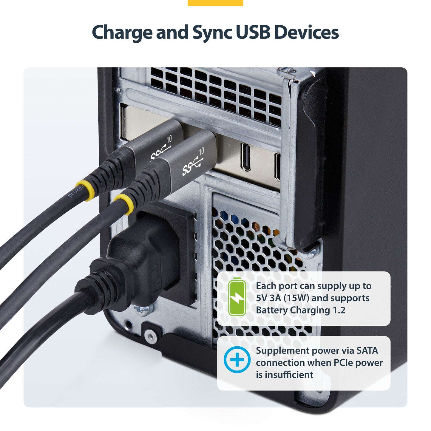 StarTech.com 4-Port USB Type-C PCIe Card, USB 3.2 10Gbps, USB-C PCI Express Expansion Card, 4x Independent USB Controllers, Windows/Linux/macOS, TAA-Compliant