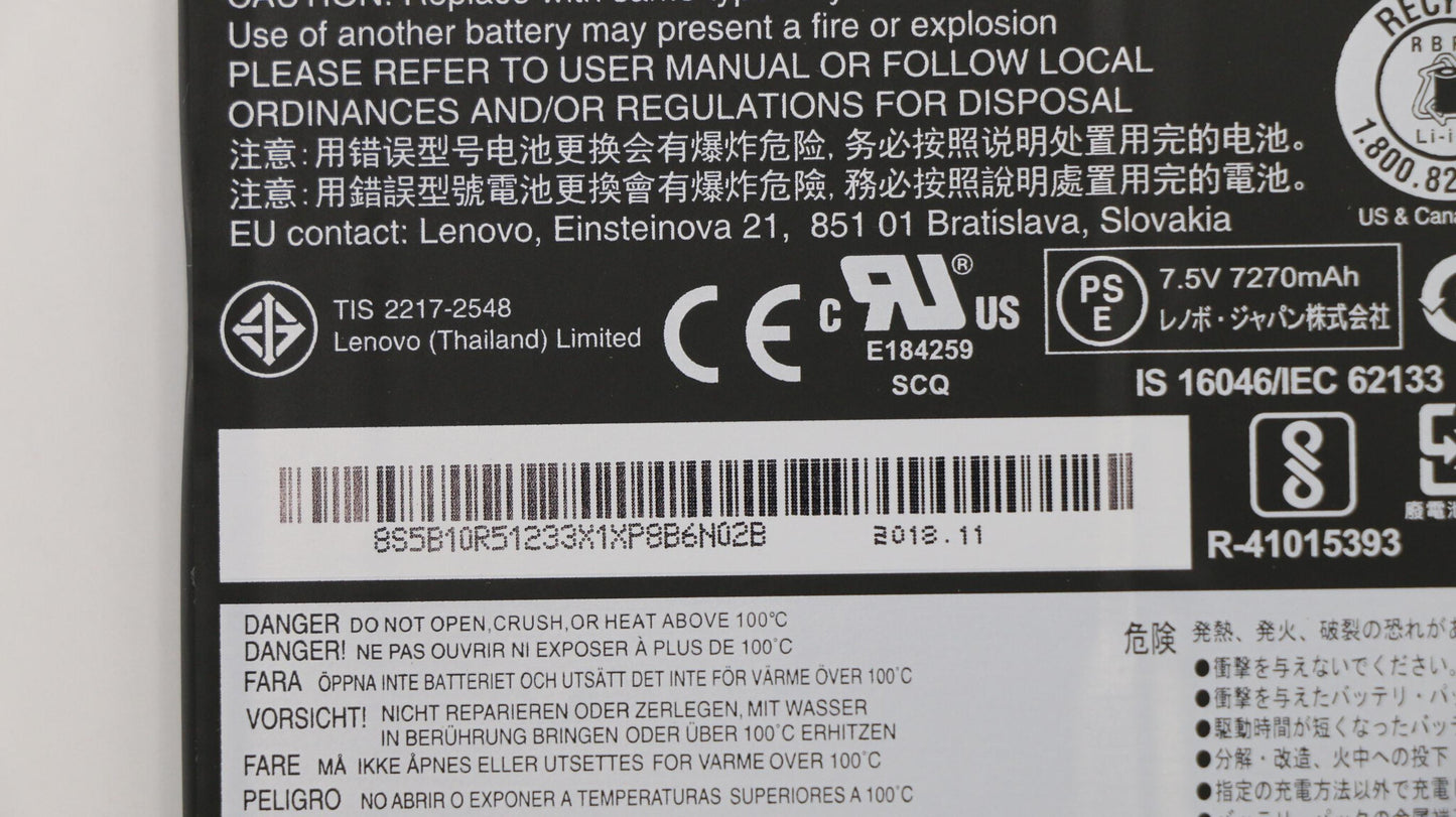 Lenovo 5B10R51233 laptop spare part Battery