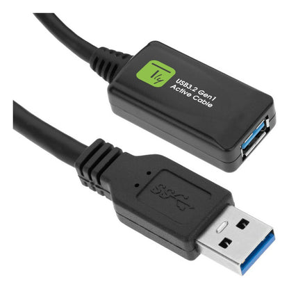 Techly ICUR3050G USB cable USB 3.2 Gen 1 (3.1 Gen 1) 5 m USB A Black
