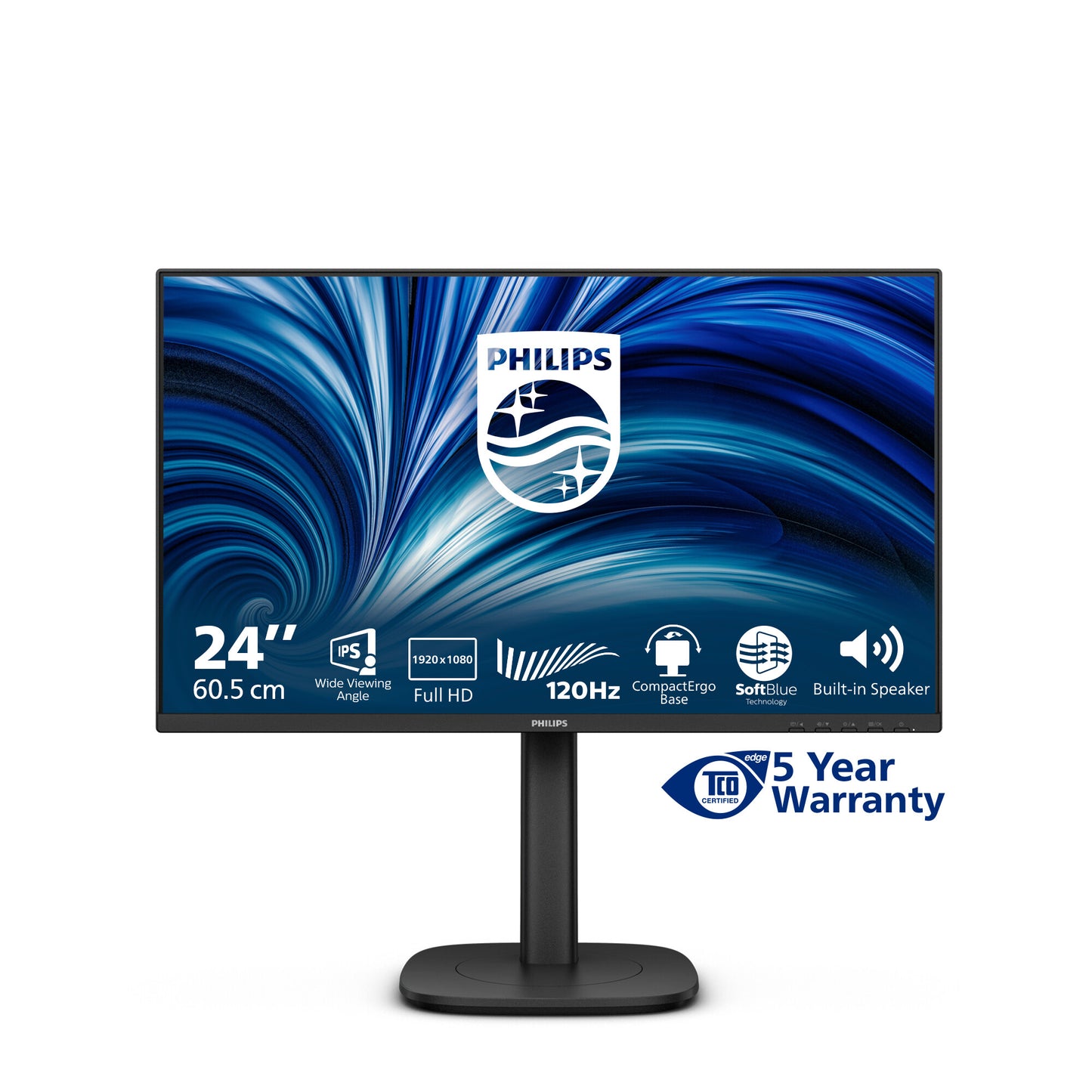 Philips 3000 series 24B2N3200J/00 computer monitor 60.5 cm (23.8") 1920 x 1080 pixels Full HD LCD Black