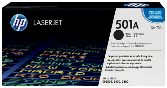 HP 501A Black Original LaserJet Toner Cartridge