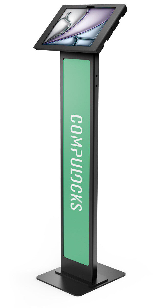 Compulocks iPad Air M2 13" (2024), Apex Enclosure Brandable Floor Stand - Black