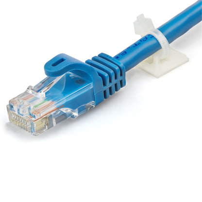 StarTech.com 100 Pack Cable Tie Mounts with Adhesive Tape for 0.13 in. (3.2 mm) Wide Ties - Nylon/Plastic Zip Tie Mounts - Electrical/Network Cable Wrap Mounts / 94V-2 Fire & UL Rated TAA