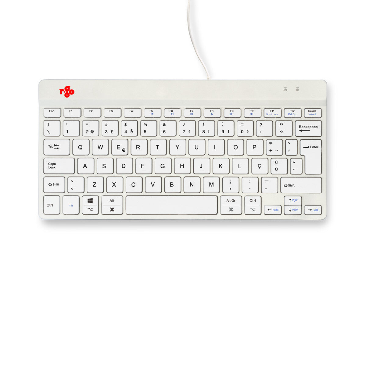 R-Go Tools Ergonomic keyboard R-Go Compact Break, compact keyboard with break software, QWERTY (PT), wired, white