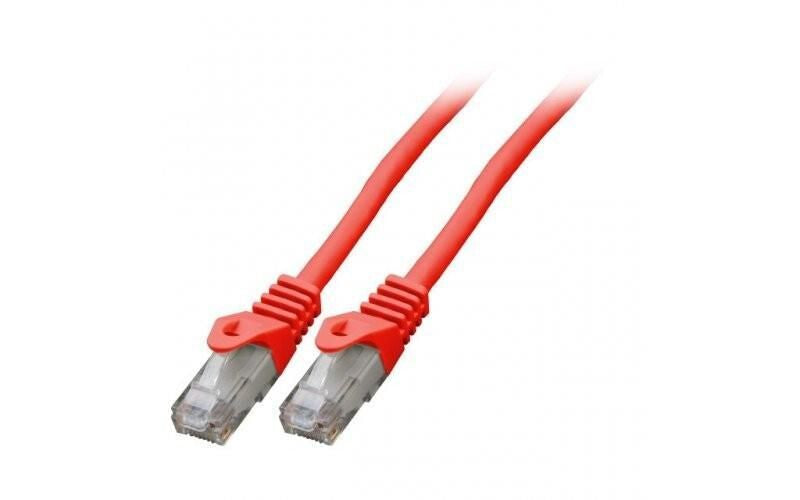 Mercodan Patchkabel KAT6 UTP, Rød, 15m, Halogenfri, 2x4xAWG24 LSZH, Polybag, CCA networking cable Red Cat6 U/UTP (UTP) Round
