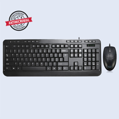 Adesso AKB-132CB-UK keyboard Mouse included Medical USB QWERTY UK English Black