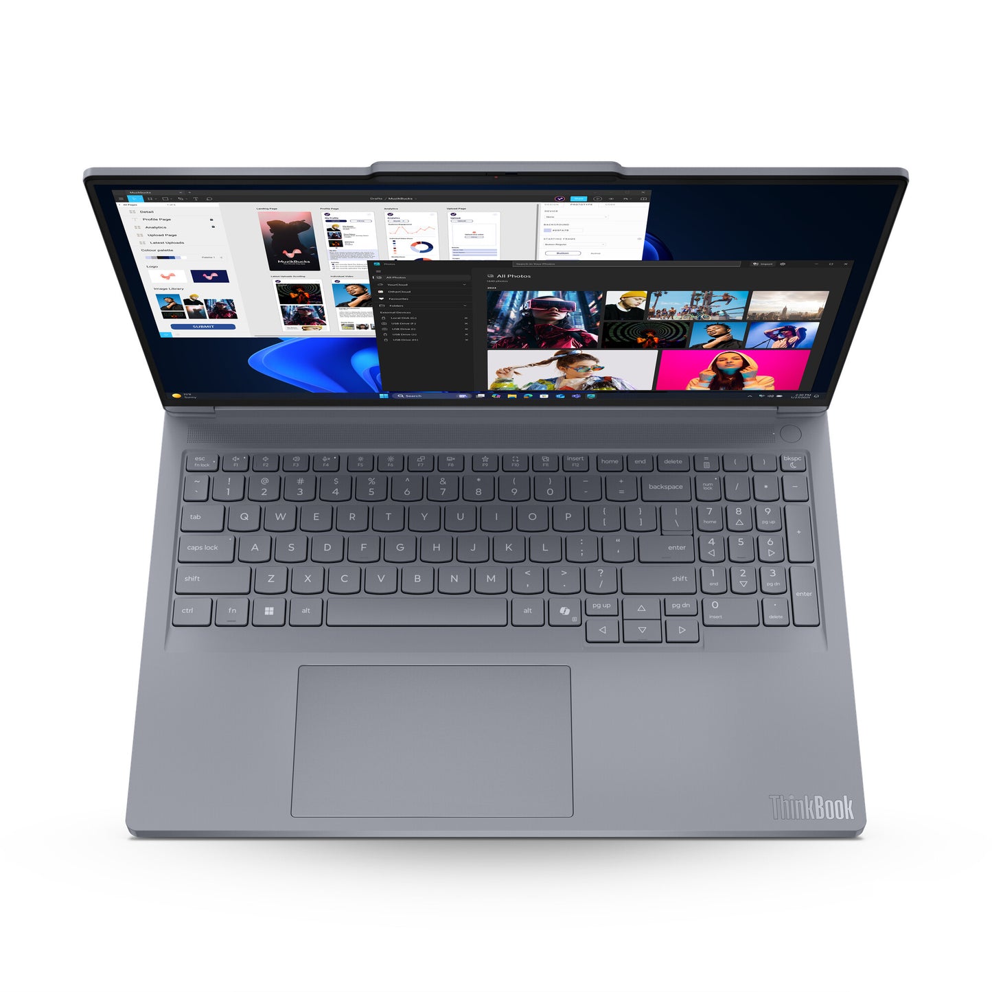Lenovo ThinkBook 16p G6 ADR AMD Ryzen™ 9 8945HX Laptop 40.6 cm (16") WQXGA 32 GB DDR5-SDRAM 1 TB SSD NVIDIA GeForce RTX 5060 Wi-Fi 7 (802.11be) Windows 11 Pro UK English Grey