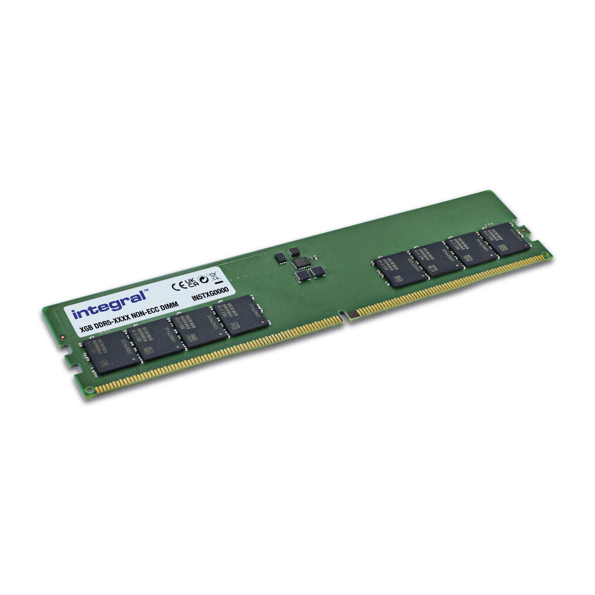 Integral 32GB PC RAM MODULE DDR5 4800MT/s PC5-38400 UNBUFFERED NON-ECC DIMM 1.1V 2GX8 CL40