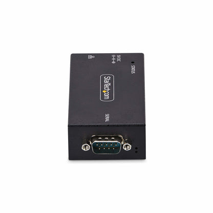 StarTech.com 1-Port Serial to Ethernet Adapter, IP Serial Device Server For Remote RS232 Devices, Wall/DIN Rail Mountable, Metal Housing, RJ45 LAN to DB9 Serial Converter