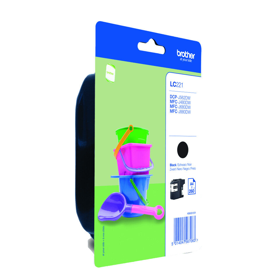 Brother LC221BK ink cartridge 1 pc(s) Original Black