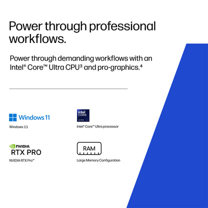HP ZBook X G2i 16 inch Mobile Workstation PC Wolf Pro Security Edition - Data Science Copilot+ PC Intel Core Ultra 7 356H 40.6 cm (16") WUXGA 32 GB DDR5-SDRAM 1 TB SSD NVIDIA RTX PRO 2000 Blackwell Wi-Fi 7 (802.11be) Windows 11 Pro AI Workstation, AI PC S