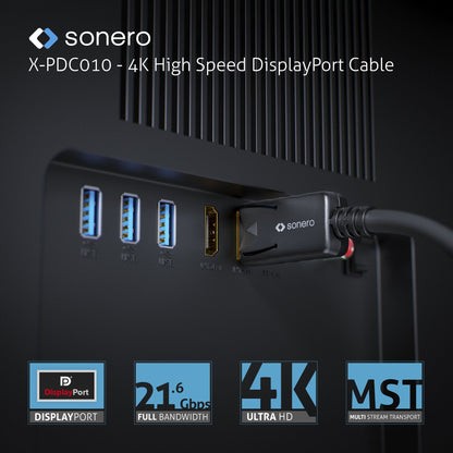 sonero 8K Displayport Kabel 1.4v 1.5 m Black