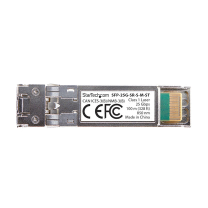 StarTech.com MSA-Compliant SFP-25G-SR-S SFP28 Module, 25Gbps Multimode Fiber (MMF), 100m (328ft), LC Connector, 850nm, 25 Gigabit Optical Transceiver w/ DDM/DOM