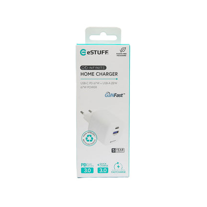 eSTUFF ES637065 mobile device charger Universal White AC Indoor