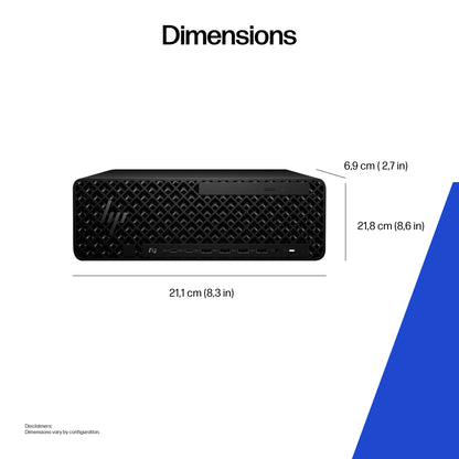 HP Z2 G1i Intel Core Ultra 7 265 32 GB DDR5-SDRAM 1 TB SSD NVIDIA RTX A400 Windows 11 Pro SFF Workstation AI Workstation, AI PC Black