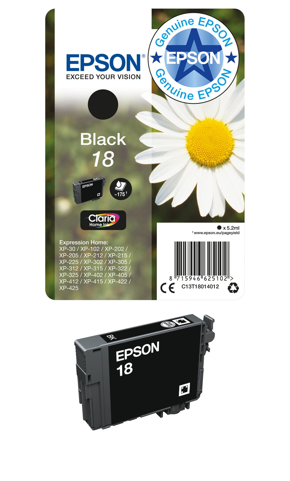 Epson Daisy 18XL Claria Home Single Cyan Ink