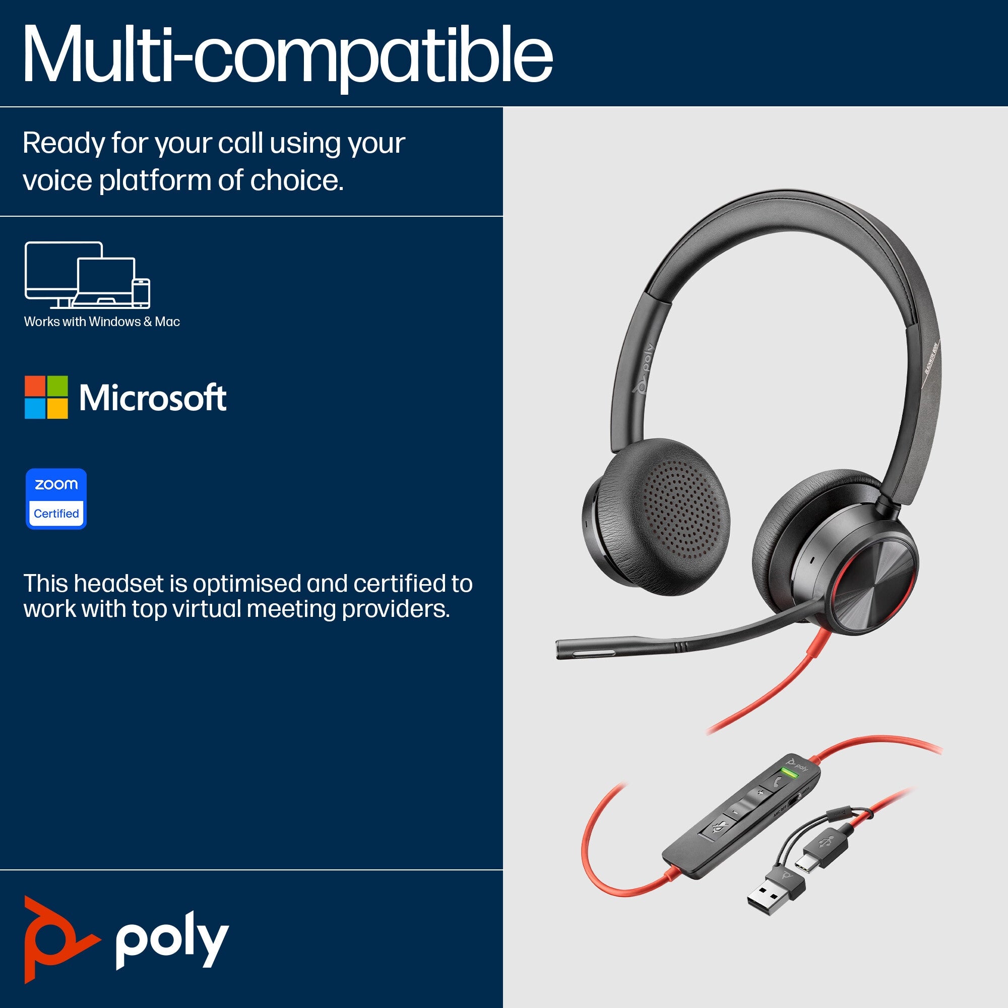 POLY Blackwire 8225 USB-C Headset