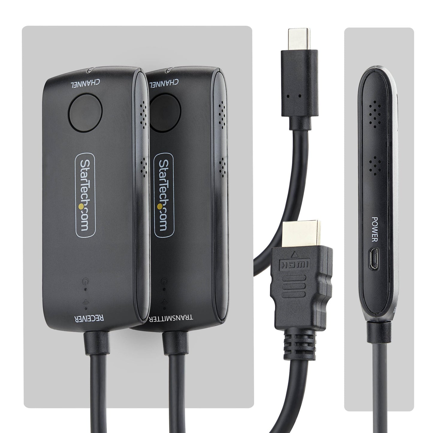 StarTech.com Wireless USB-C to HDMI Extender for Meeting Rooms and Huddle Spaces, 4K 60Hz, 65ft Range, USB Powered, Plug-and-Play Transmitter and Receiver Kit