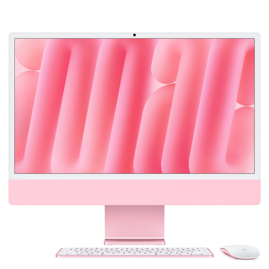 Apple iMac 24-inch with Retina 4.5K display: M4 chip with 10‑core CPU and 10‑core GPU, 24GB, 512GB SSD - Pink