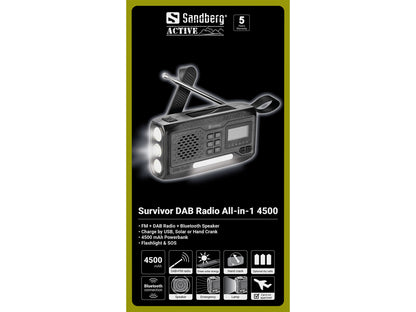 Sandberg Survivor DAB Radio All-in-1 4500