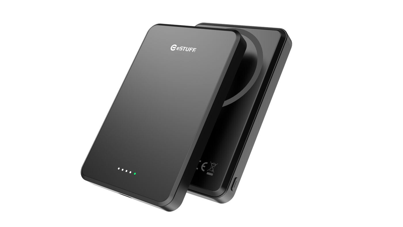 eSTUFF ES641101 power bank Wireless charging Black